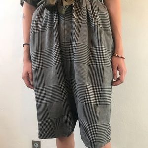 Commé Des Garçons houndstooth drop crotch shorts